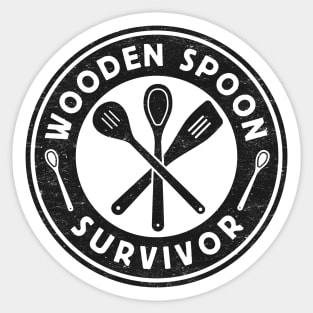 Wooden Spoon Survivor - Funny Childhood Trauma Sticker